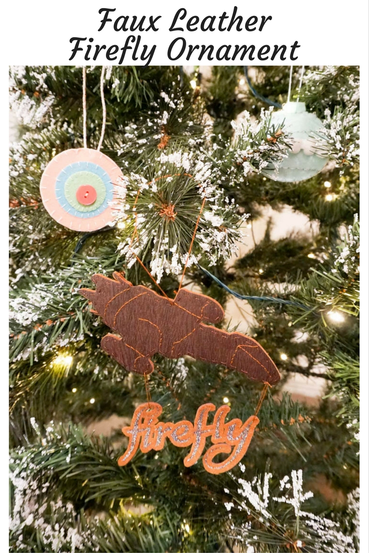 Faux Leather Firefly Ornament