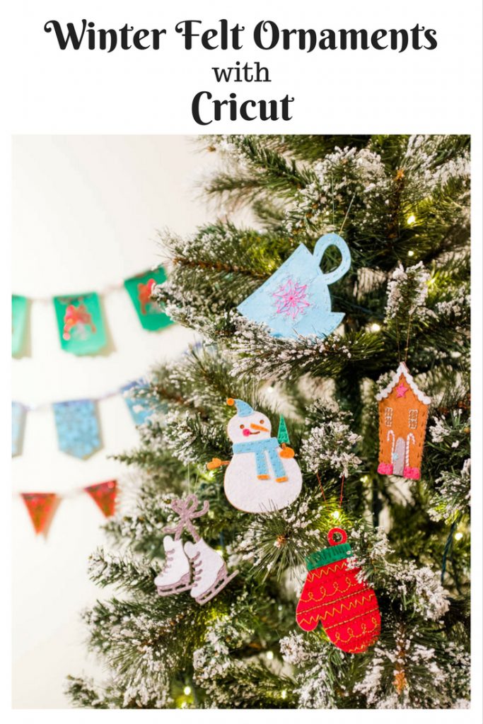 Winter Felt Ornaments with Cricut