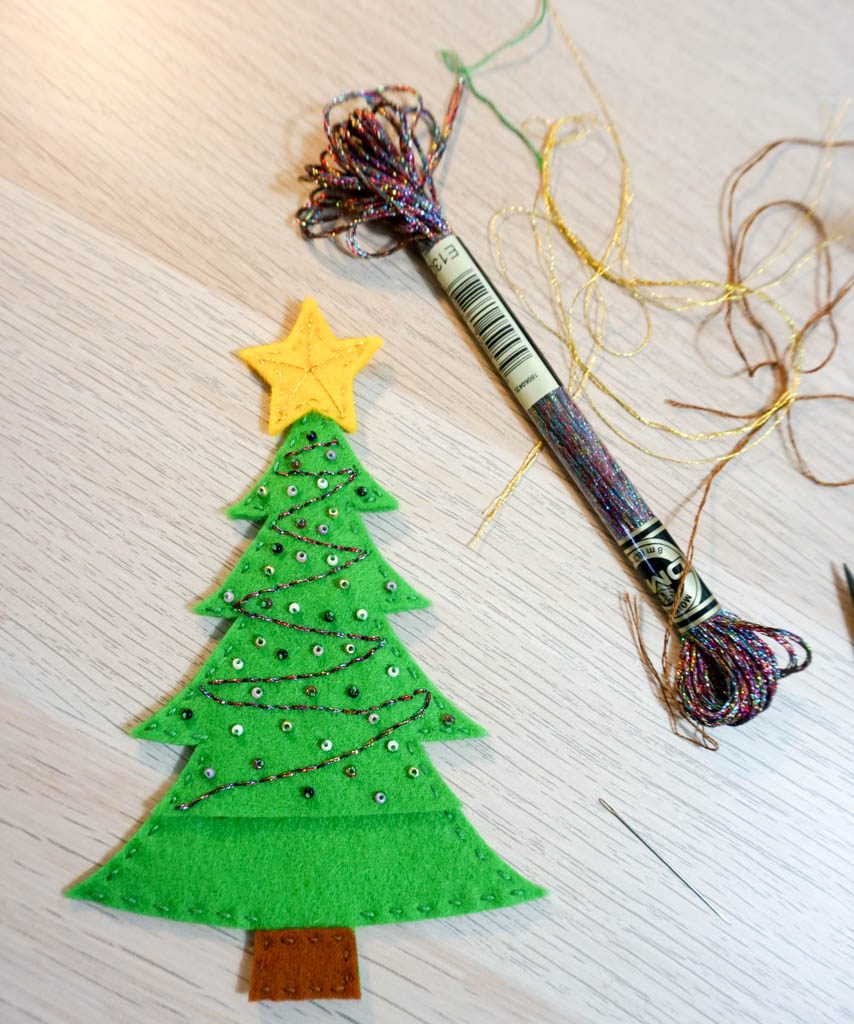 Felt Christmas Tree Scissors Pouch