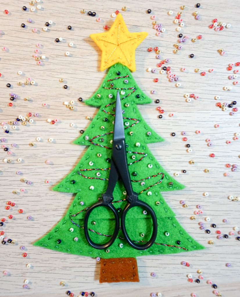 Felt Christmas Tree Scissors Pouch