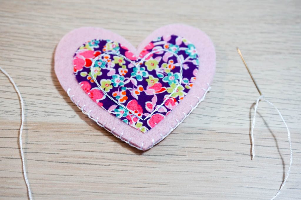 Felt Heart Page Corner Bookmark