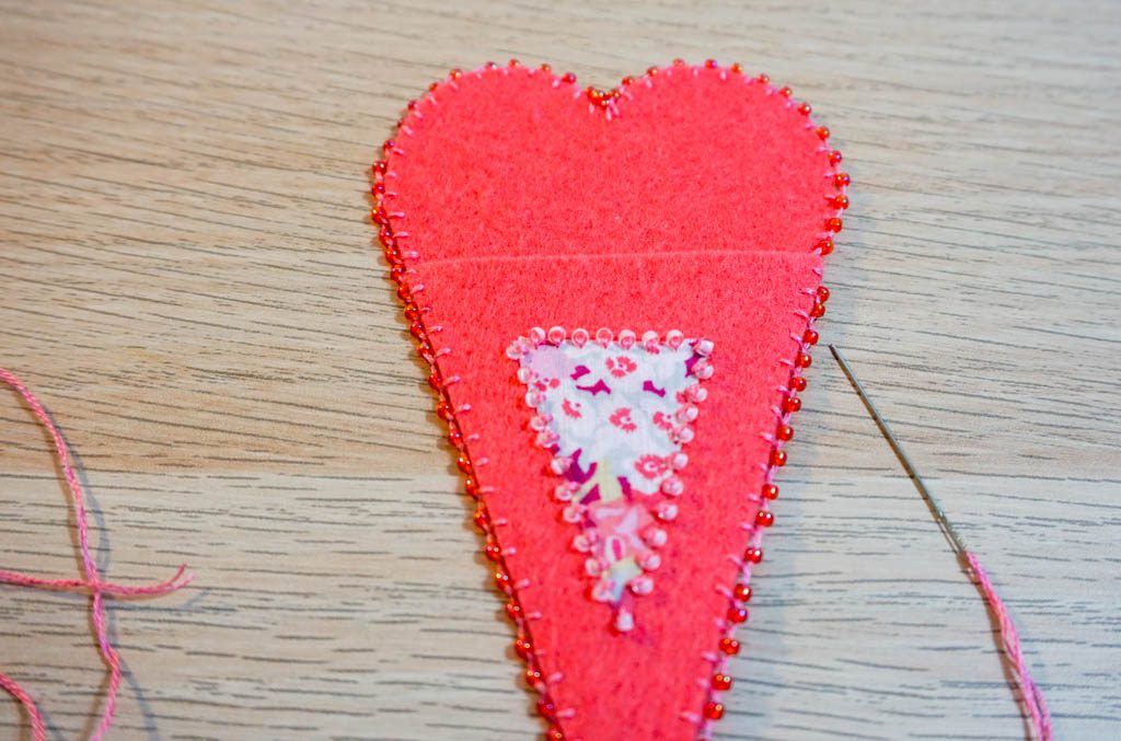 Felt Heart Scissors Pouch