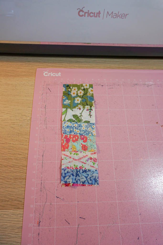 Fabric Scraps and Faux Leather Bookmark