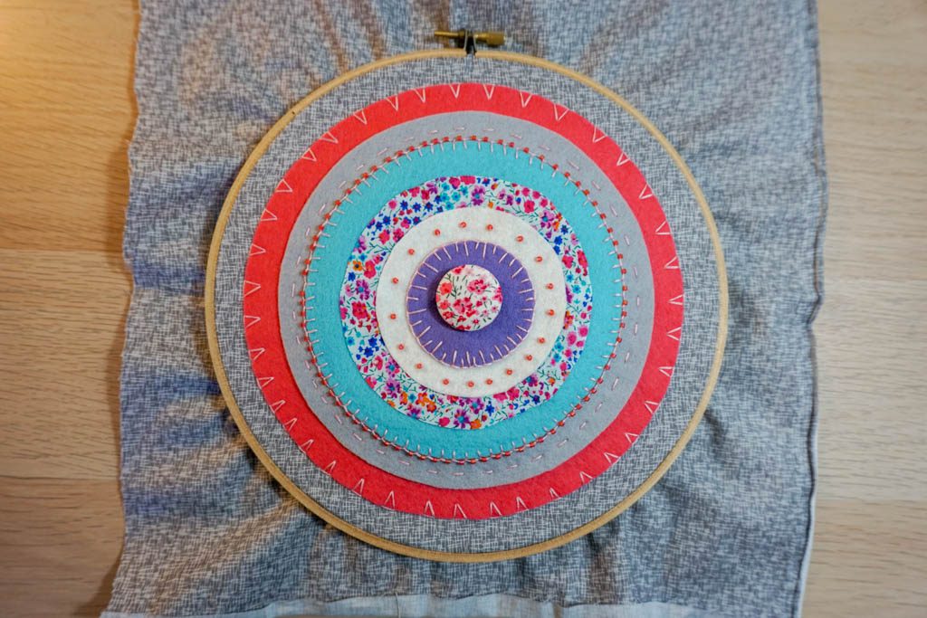 Felt and Fabric Circle Hoop