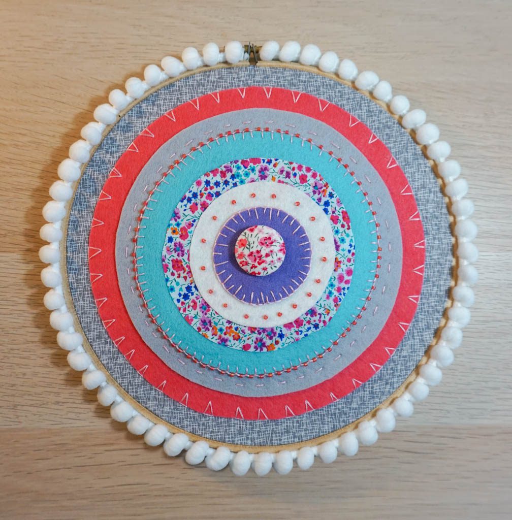 Felt and Fabric Circle Hoop