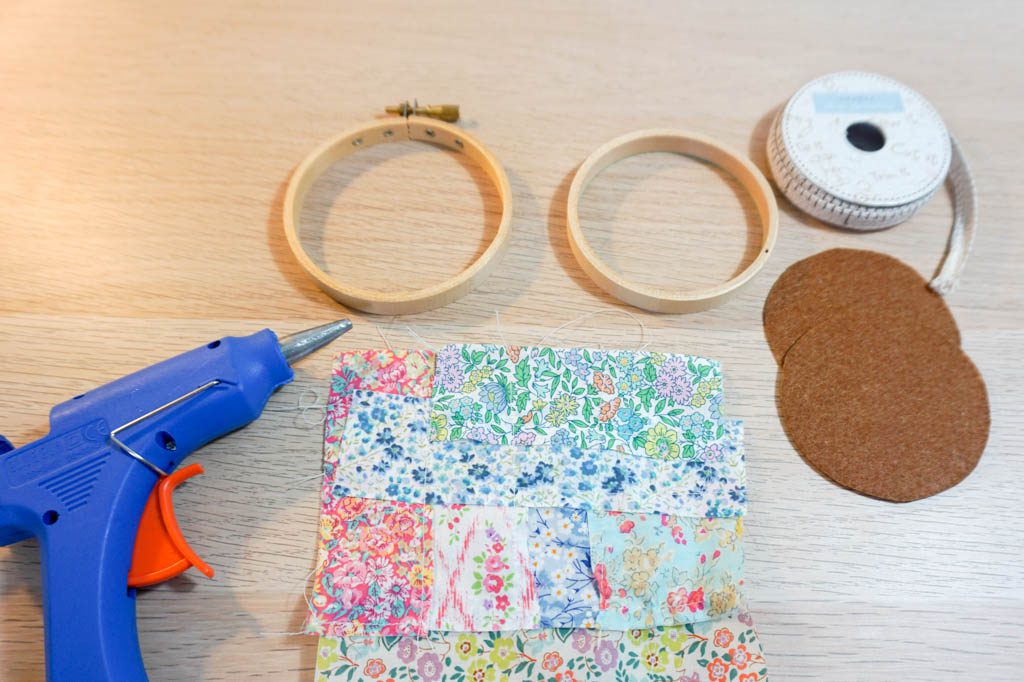 Scrap Fabric Embroidery Hoop Pincushion