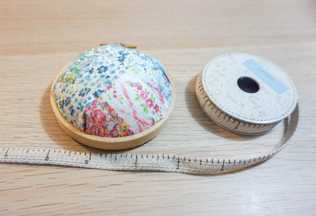 Scrap Fabric Embroidery Hoop Pincushion