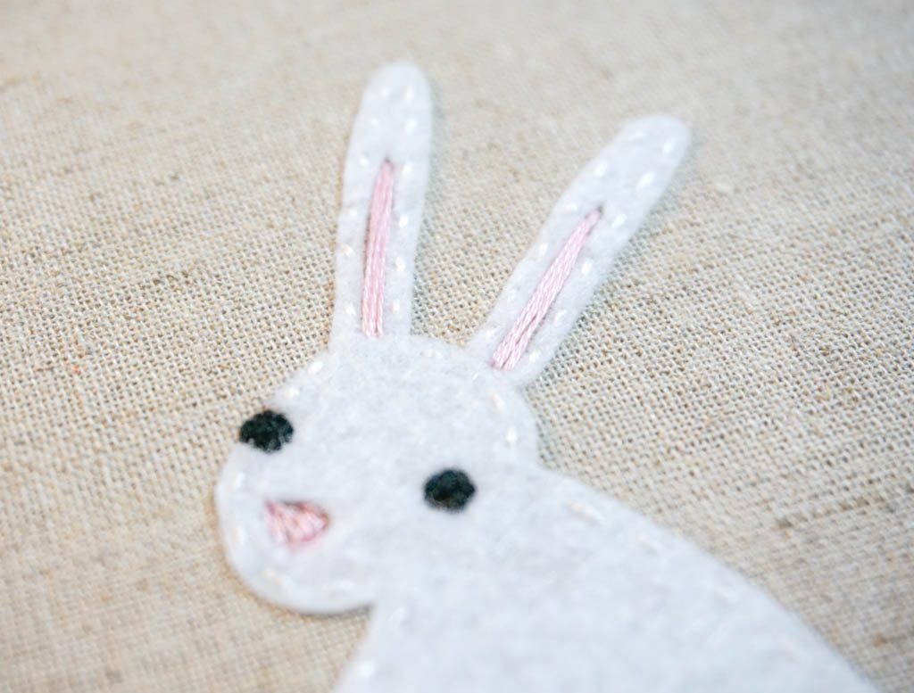 Felt Bunny Spring Hoop