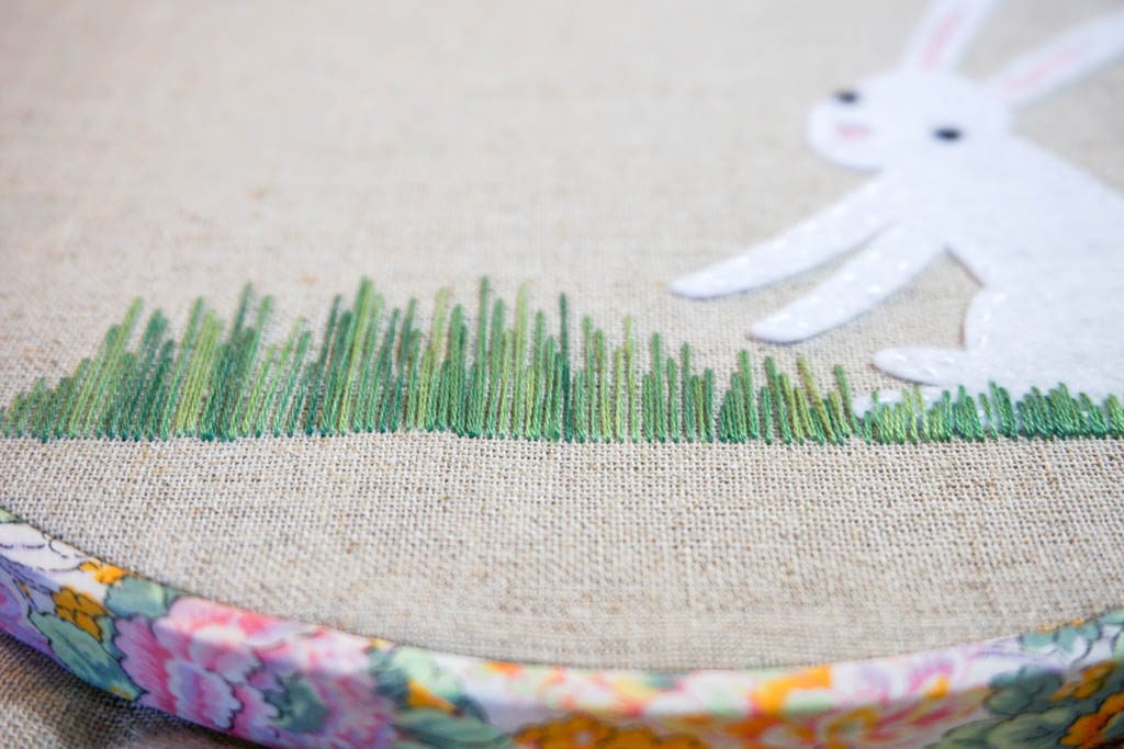 Felt Bunny Spring Hoop