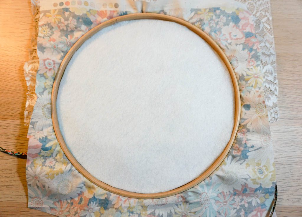 Embroidery Hoop Earring Holder, Jewelry Organizer, Suede Jewelry