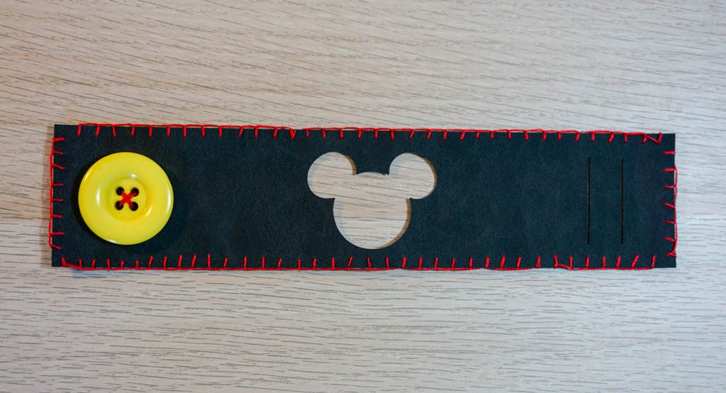 Mickey Mouse Cutout Cuff Bracelet