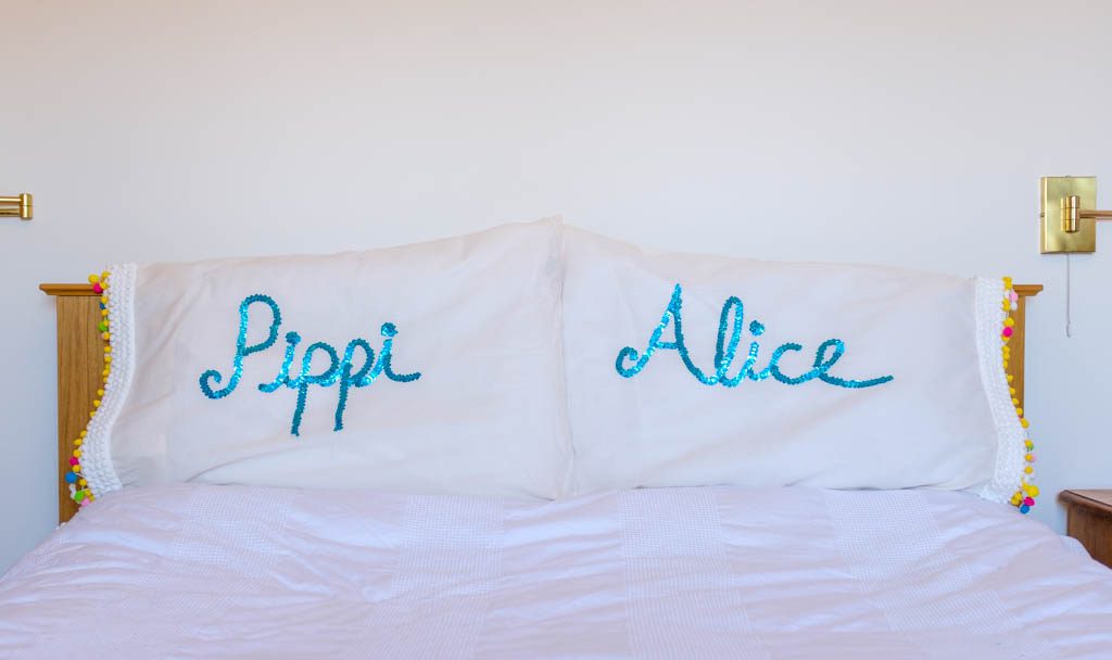 Pom Pom Trim and Sequin Pillowcases