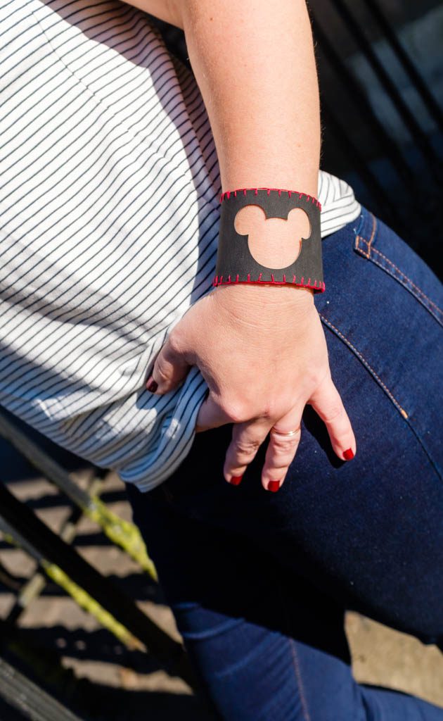 Mickey Mouse Cutout Cuff Bracelet