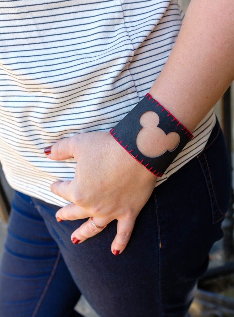 Mickey Mouse Cutout Cuff Bracelet