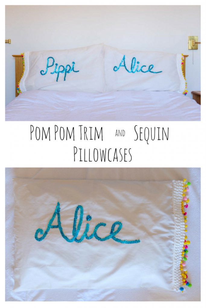 Pom Pom Trim and Sequin Pillowcases