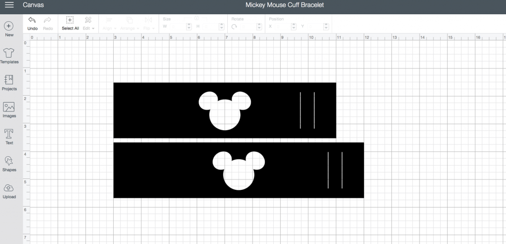 Mickey Mouse Cutout Cuff Bracelet