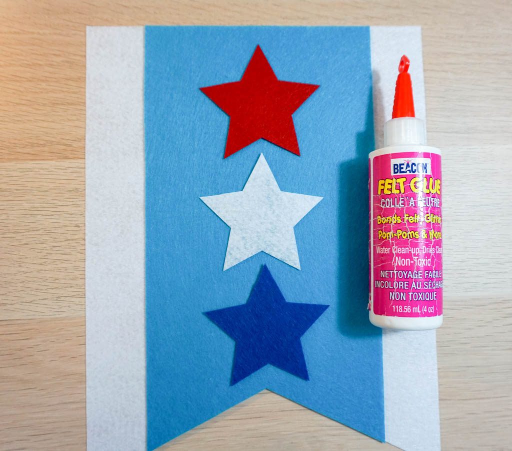 Patriotic Felt Stars Banner