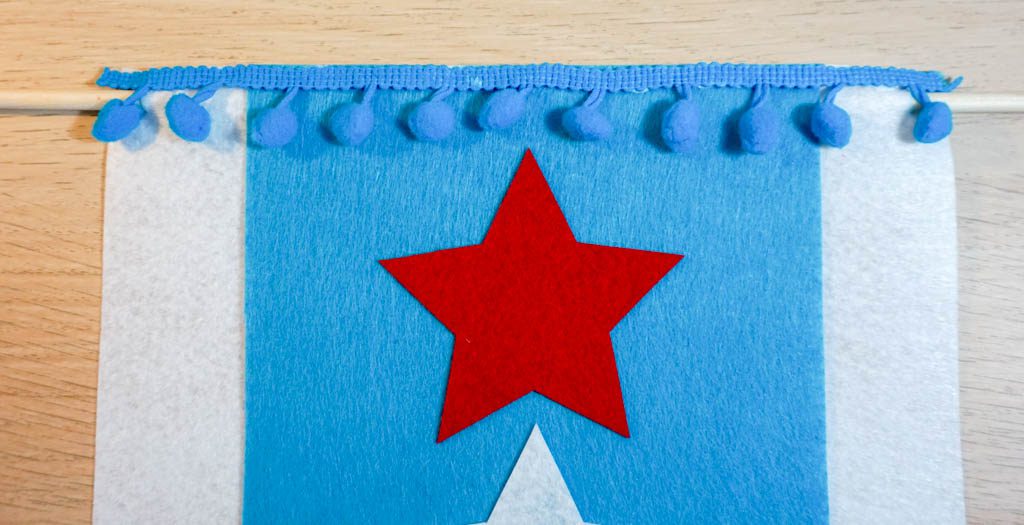 Patriotic Felt Stars Banner