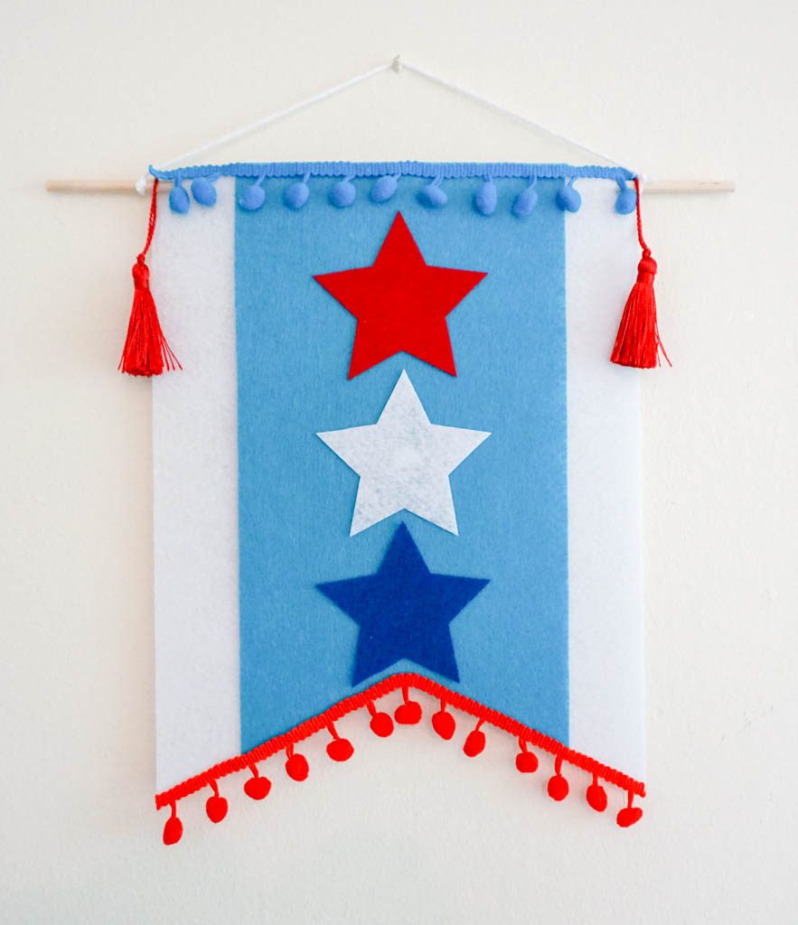 Patriotic Felt Stars Banner