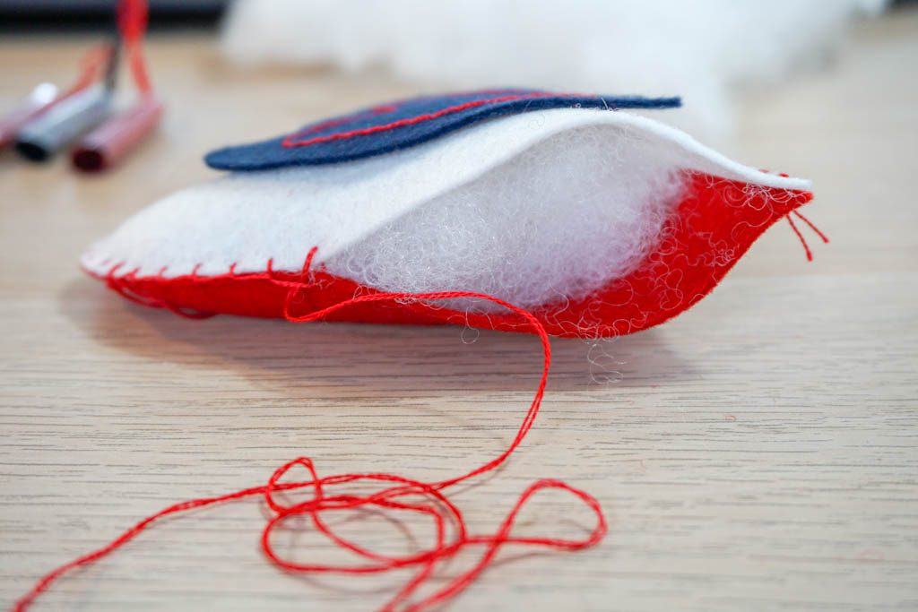 Patriotic Felt Heart Ornaments