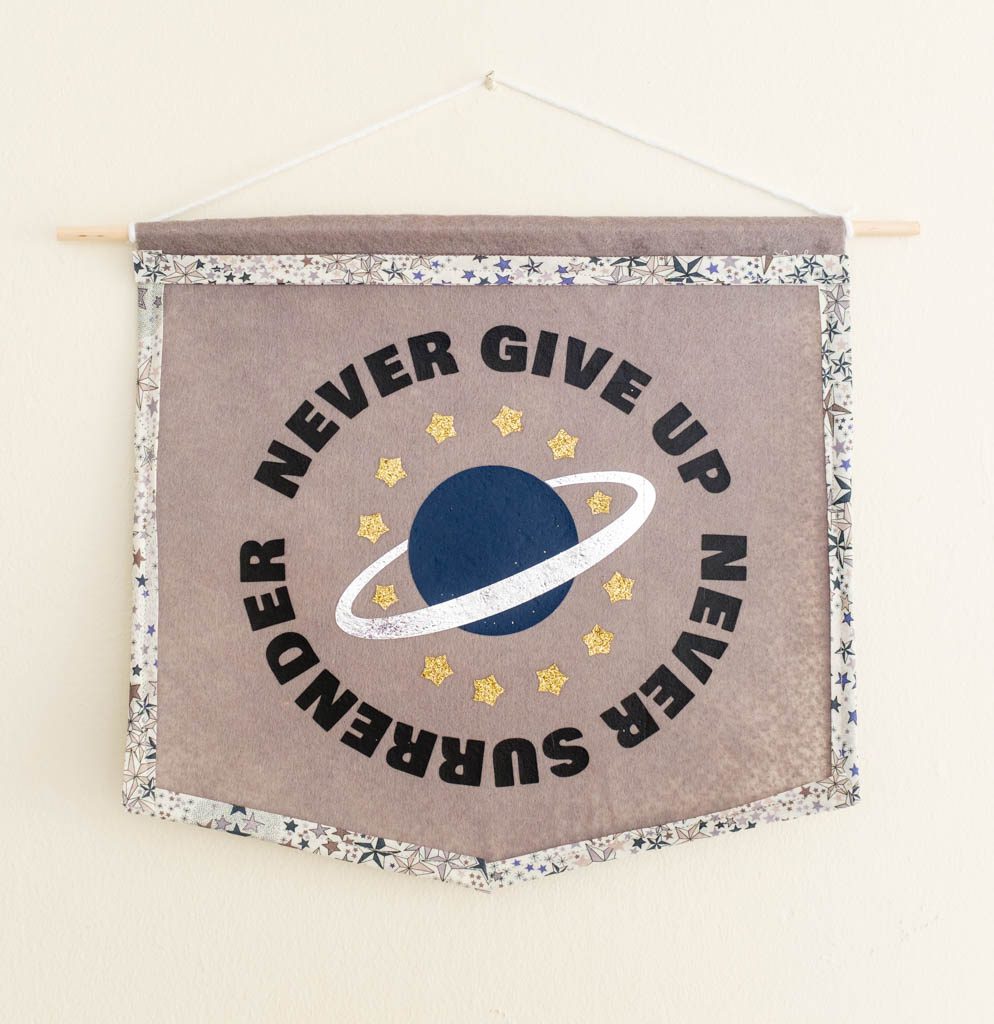 Never Give Up Never Surrender Galaxy Quest Banner