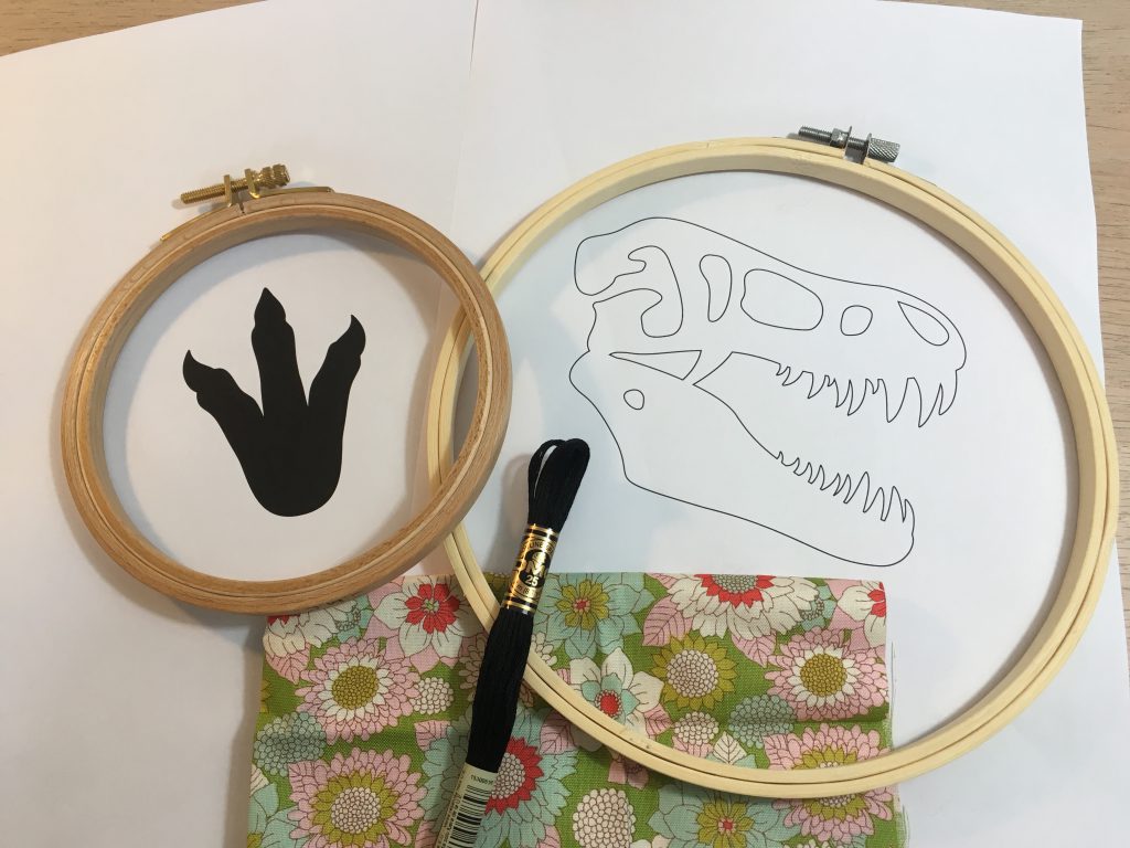 T-Rex Embroidery Hoop Set