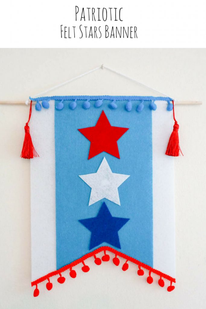 Patriotic Felt Stars Banner