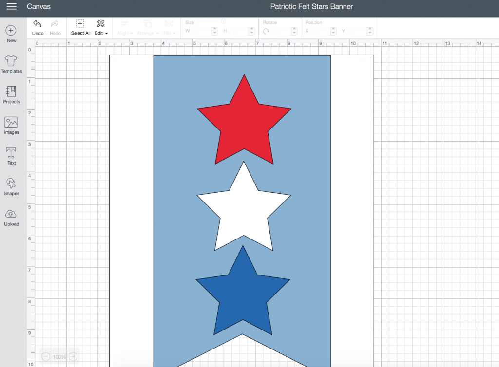 Patriotic Felt Stars Banner