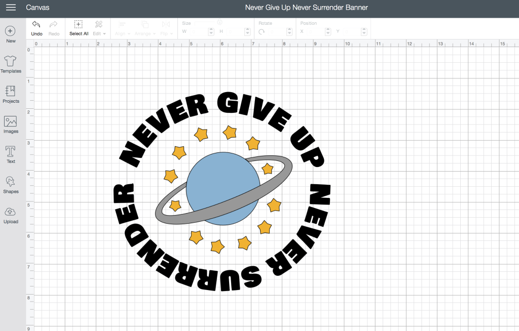 Never Give Up Never Surrender Galaxy Quest Banner
