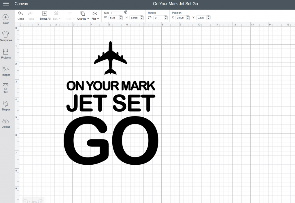 On Your Mark Jet Set Go Shirt