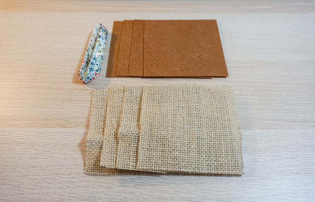 Burlap and Felt Coasters