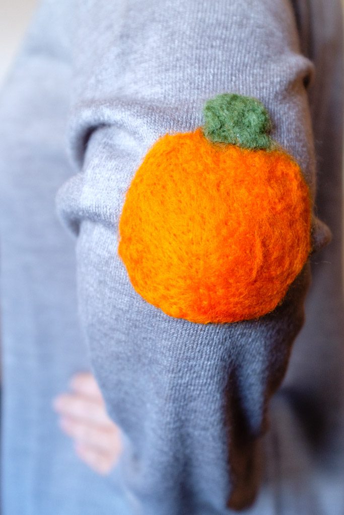 Felt Pumpkin Elbow Patch