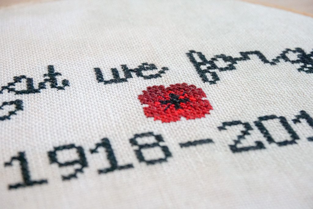 Lest We Forget Poppy Cross Stitch Pattern