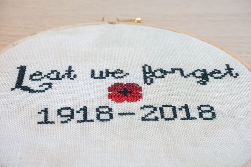 Lest We Forget Poppy Cross Stitch Pattern