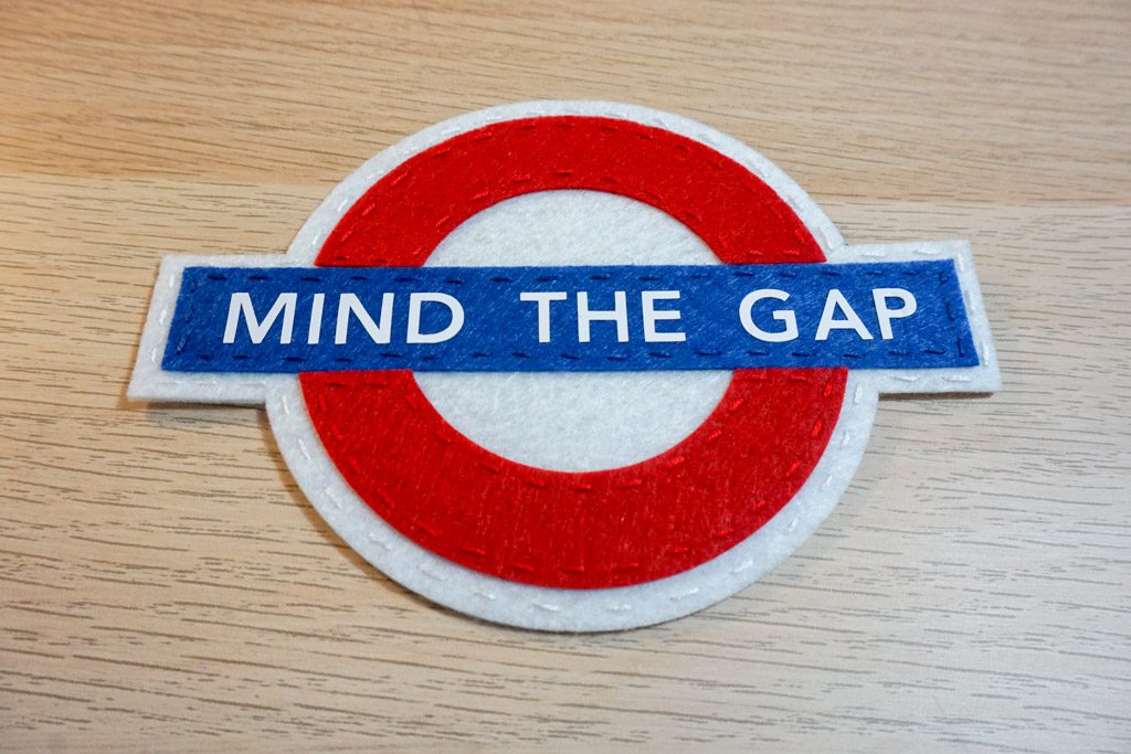 Mind the Gap London Underground Felt Ornament