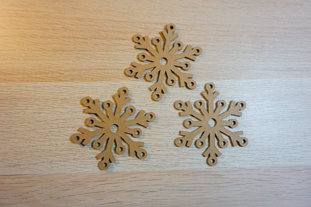 Yarn-Laced Snowflake Ornament