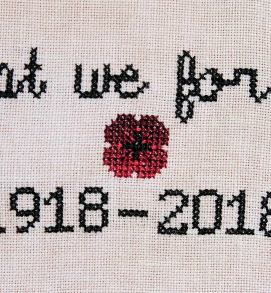 Lest We Forget Poppy Cross Stitch Pattern