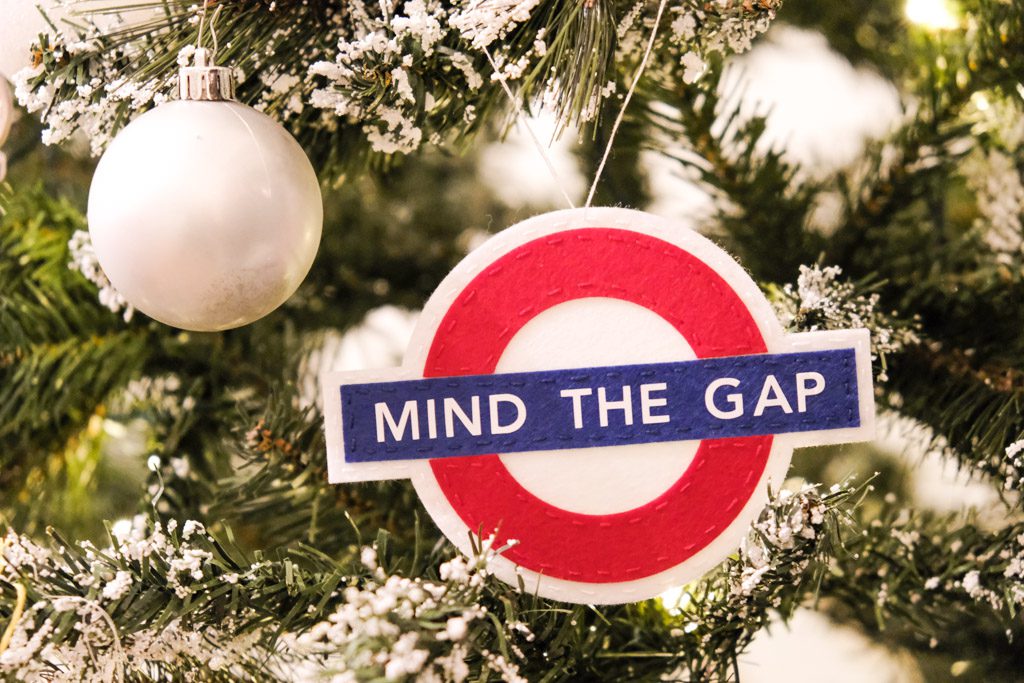 Mind the Gap London Underground Felt Ornament