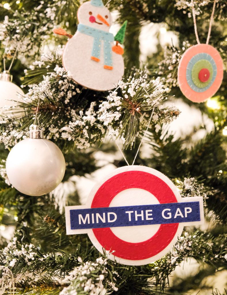 Mind the Gap London Underground Felt Ornament