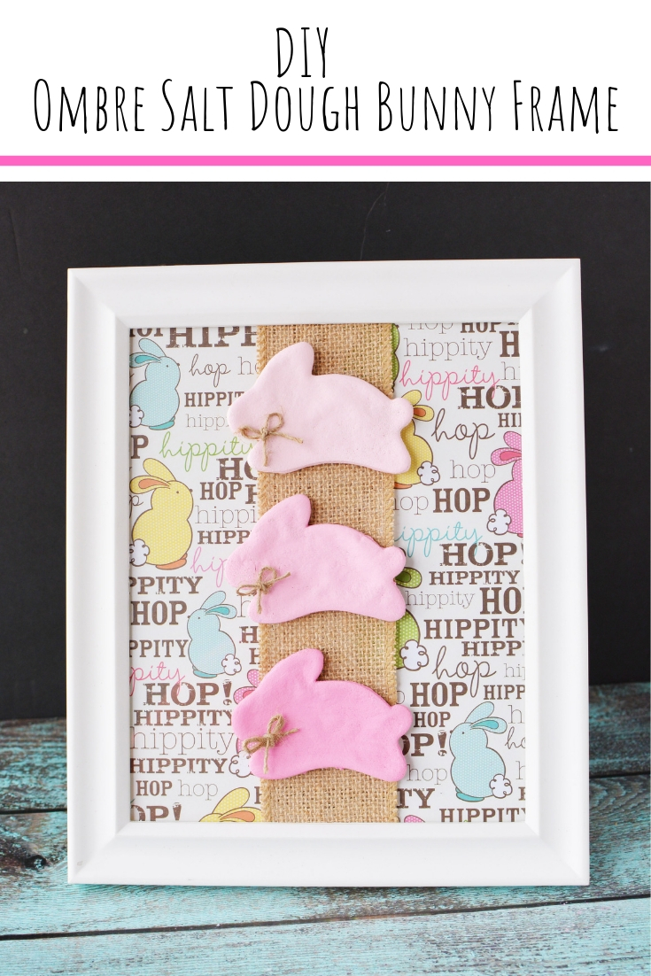 DIY Ombre Salt Dough Bunny Frame