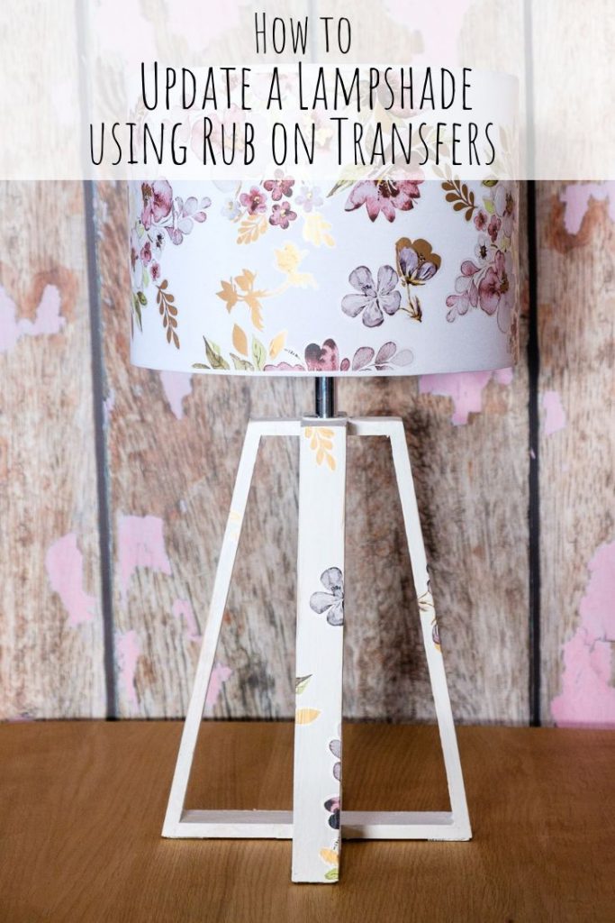 How to Update a Lampshade using Rub On Transfers