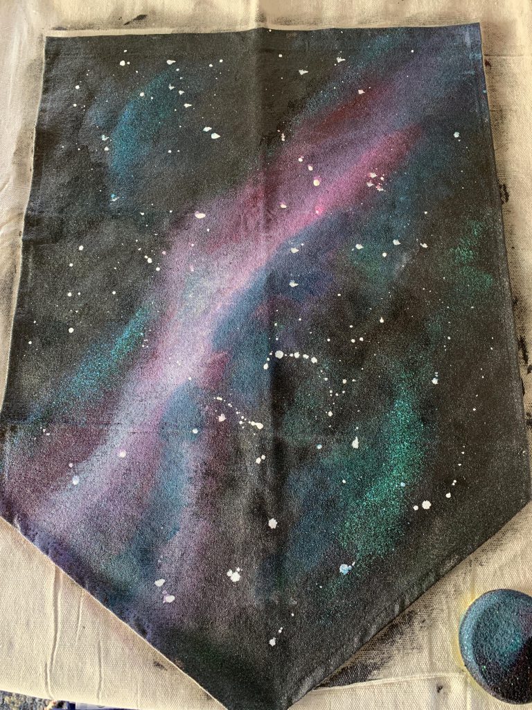 Starry Starry Night Painted Galaxy Banner