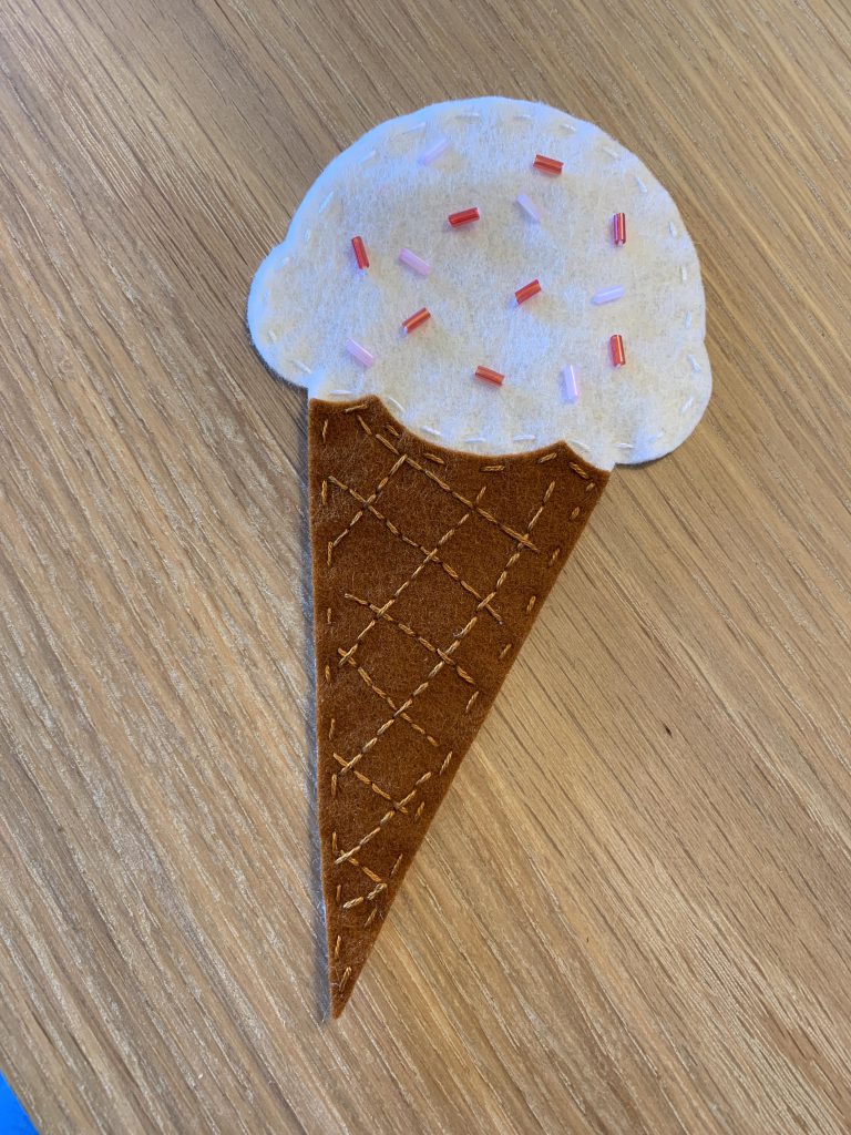 Felt Ice Cream Cone Scissors Pouch