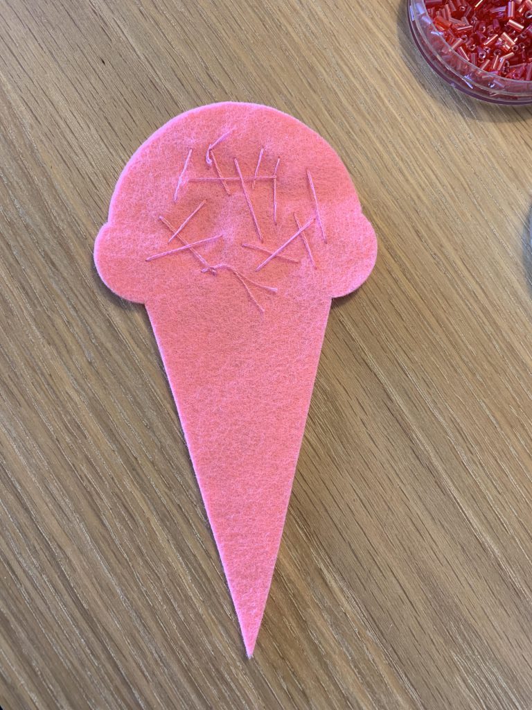 Felt Ice Cream Cone Scissors Pouch