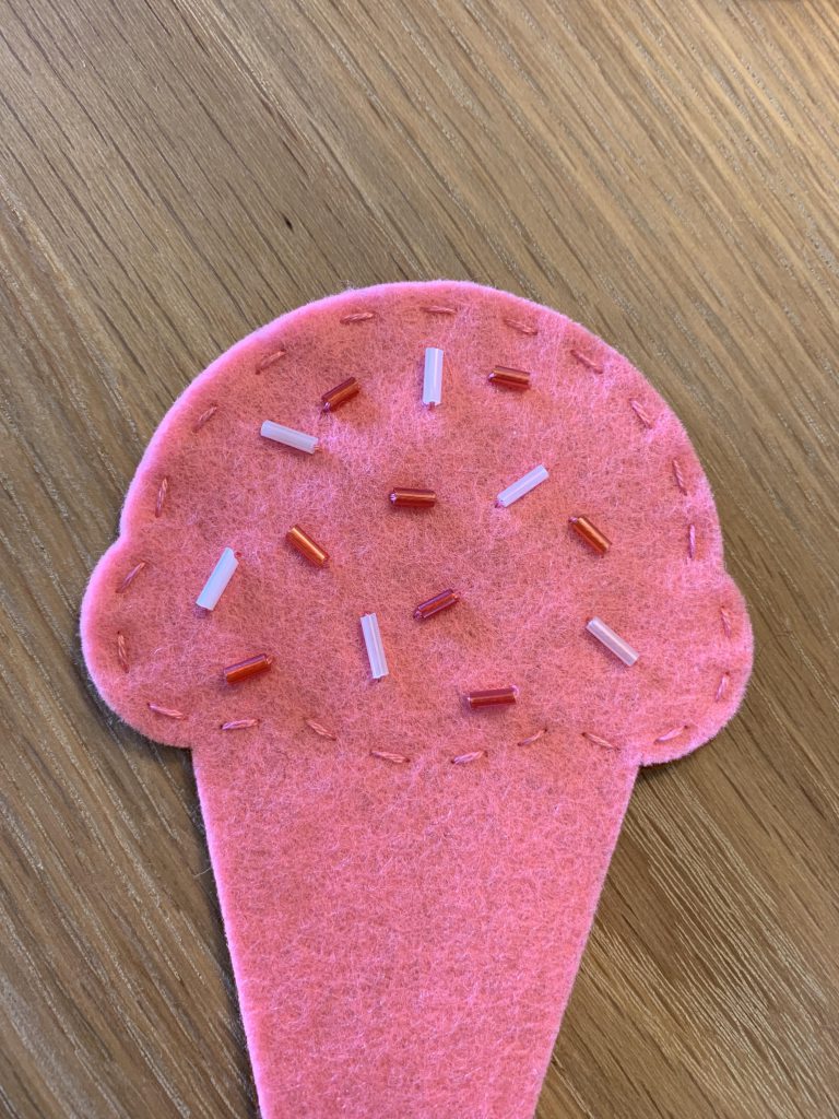 Felt Ice Cream Cone Scissors Pouch