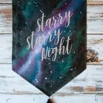 Starry Starry Night Painted Galaxy Banner