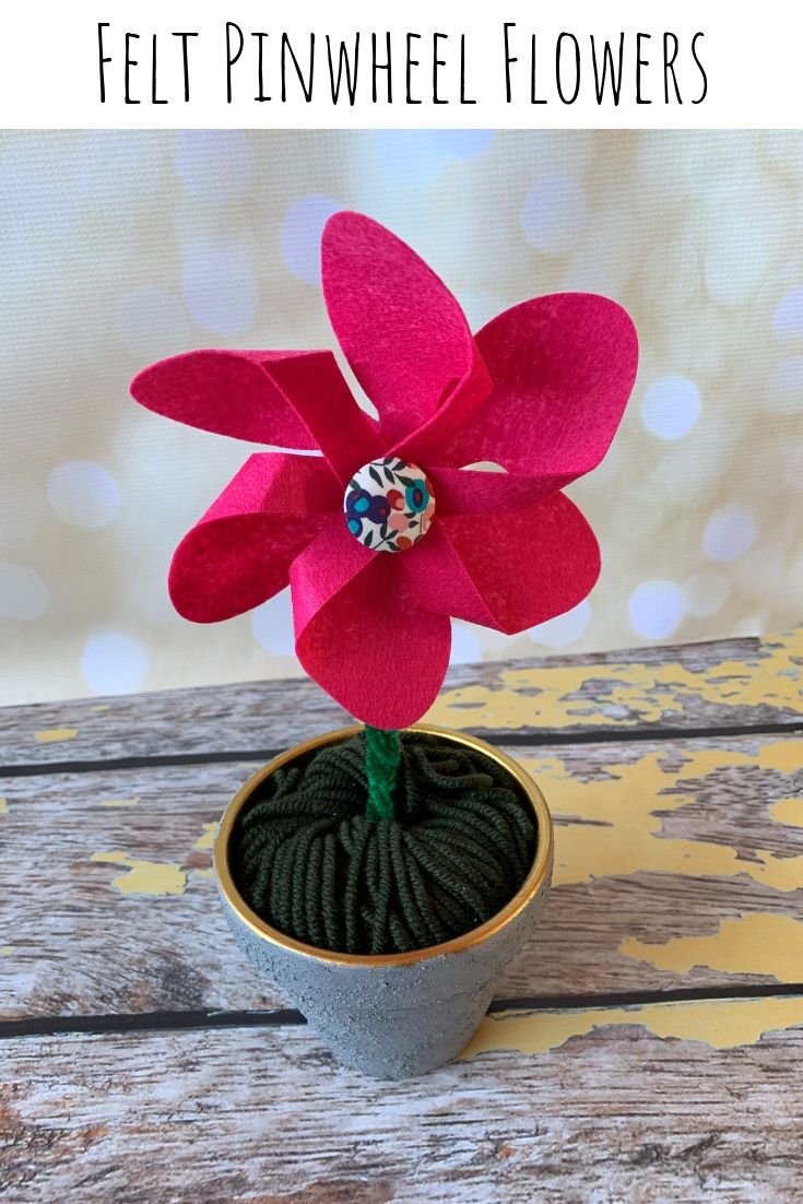 Felt Pinwheel Flowers