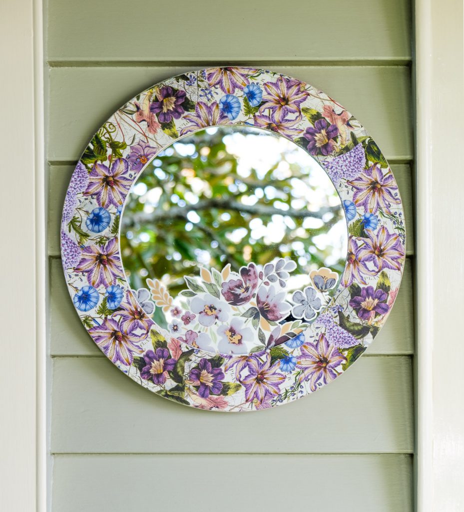 How to Update a Mirror with Decoupage