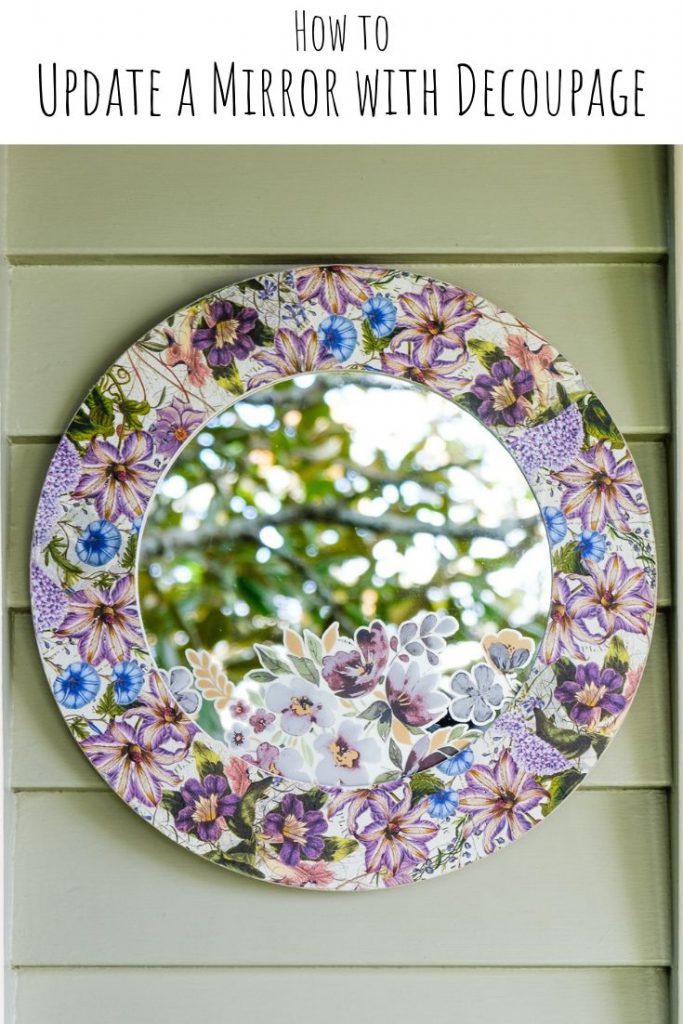 How to Update a Mirror with Decoupage