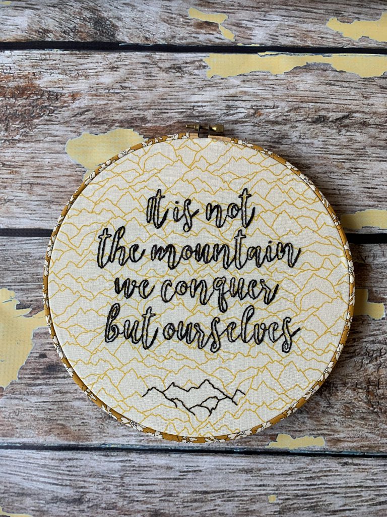 Sir Edmund Hillary Embroidery Hoop